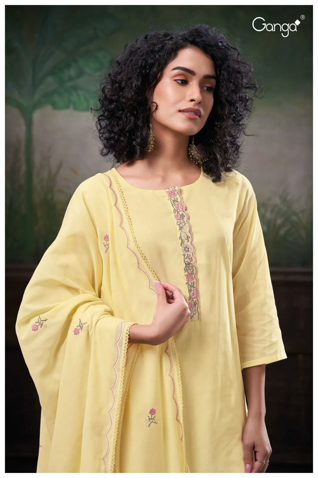 Sanvika 2741 By Ganga Hand Embroidery Work Dress Material Wholesalers In Delhi